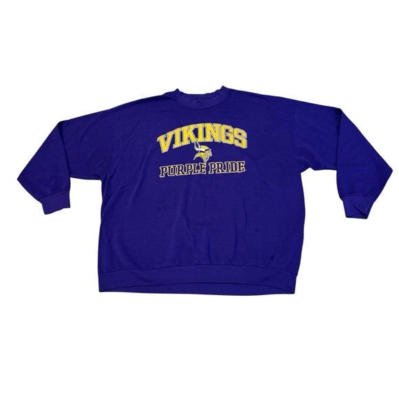 Vintage CSA 1998 Minnesota Vikings Purple Pride Unisex Sweatshirt Size 3XL - Picture 1 of 11